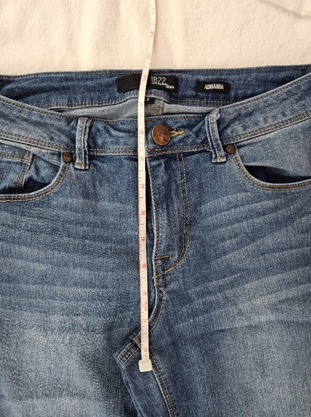 1822 Denim Adrianna Skinny Jeans Size 8 Medium Wash Stretch - Picture 6 of 12